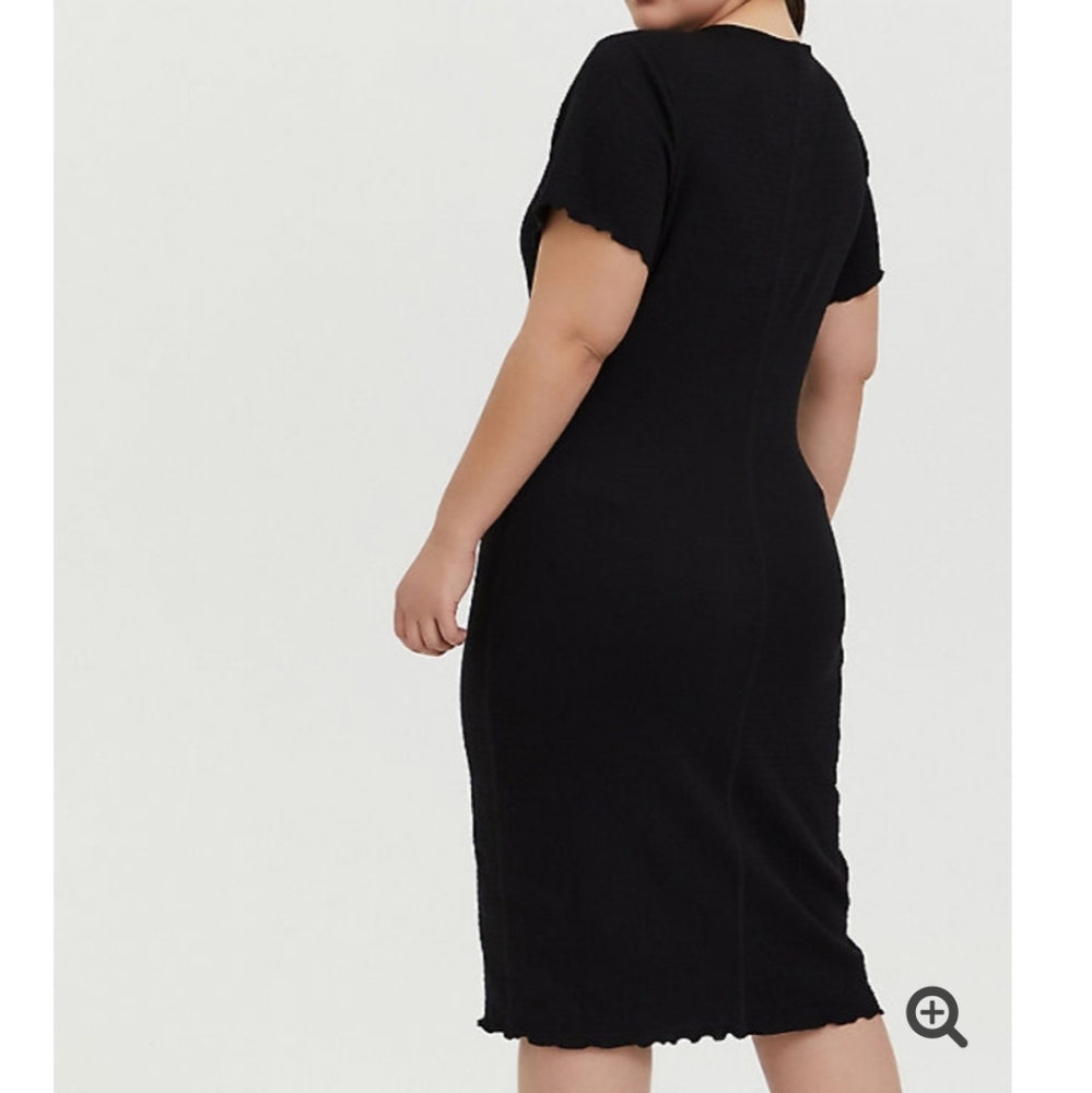 Torrid Black smocked bodycon dress